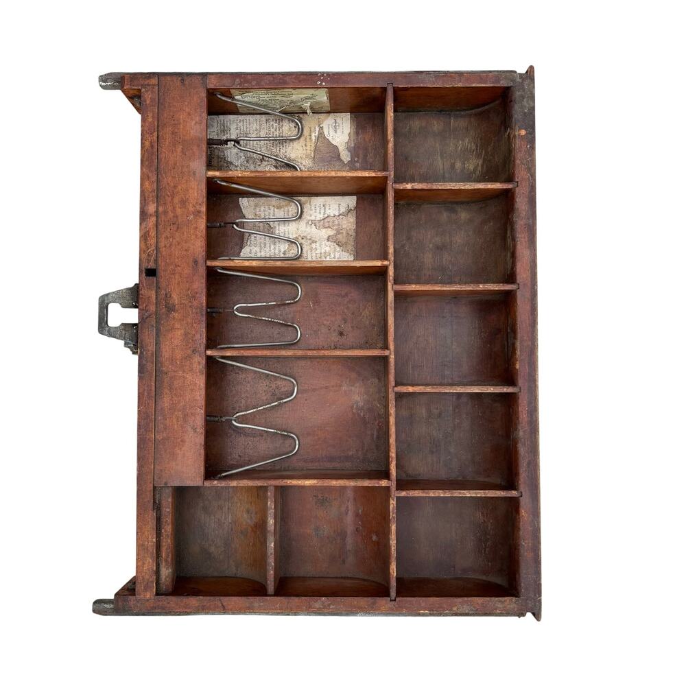 Vtg Antique Wooden National Cash Register Drawer Decor Trinket Curio Shelf
